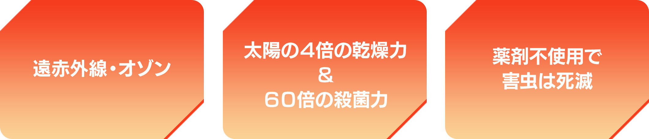 遠赤外線・オゾン 太陽の４倍の乾燥力＆６０倍の殺菌力 薬剤不使用で害虫は死滅